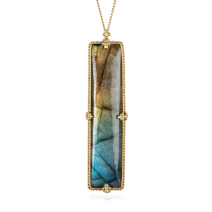 Labradorite Bar Necklace