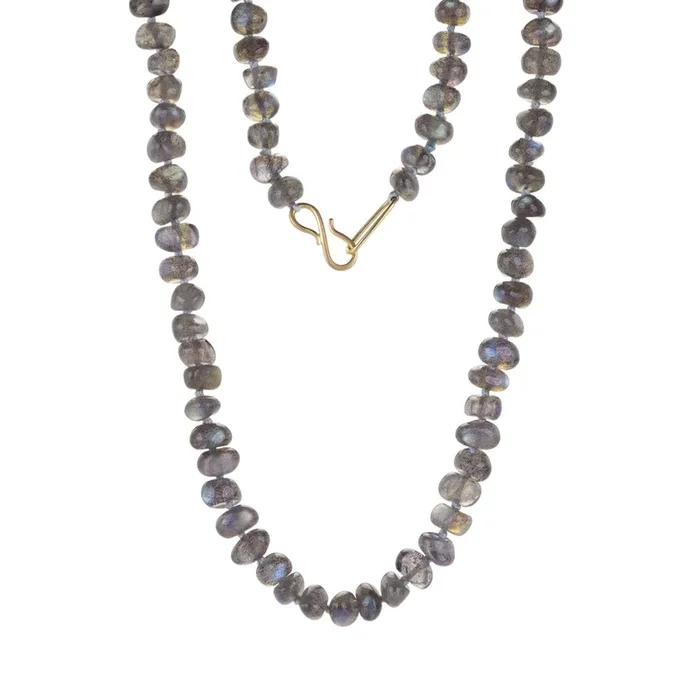 Labradorite Pebble Beaded Necklace