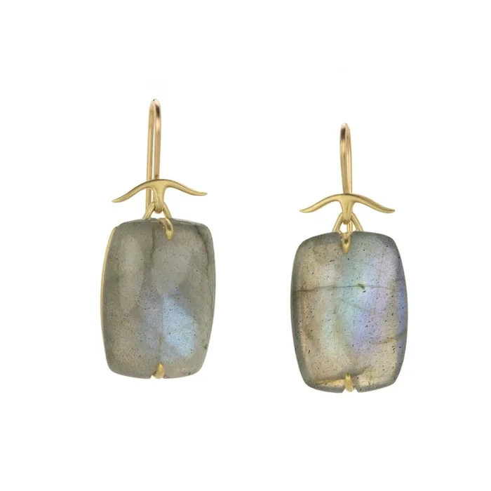 Labradorite Pillow Drop Earrings