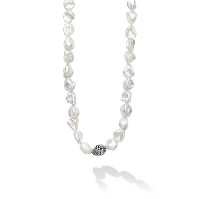 Lagos Luna Keshi Pearl Necklace, 34″