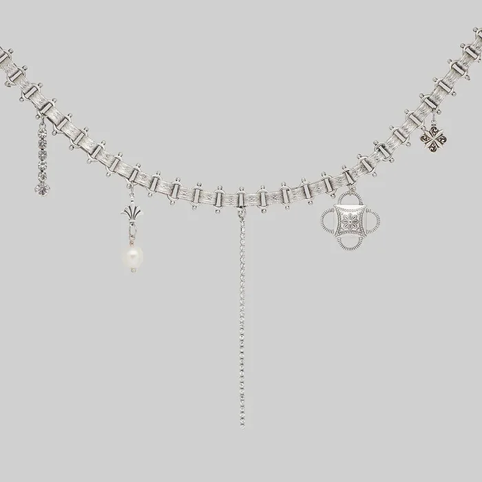 LALA. Decadent Charm Collar – Silver