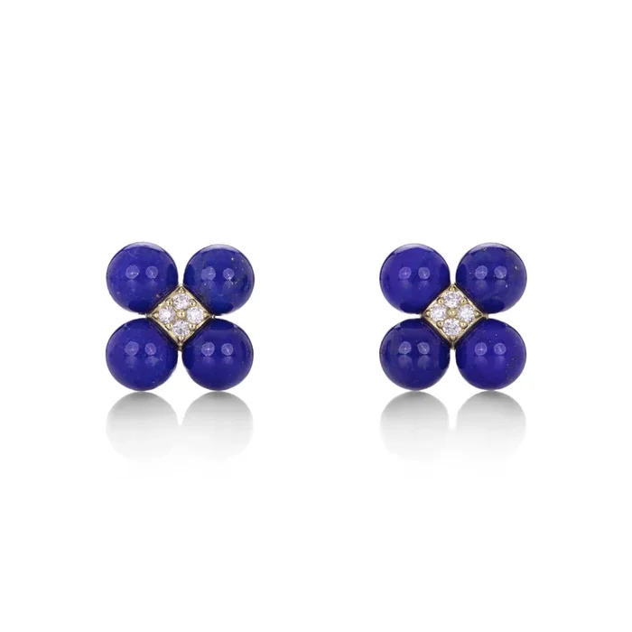 Lapis and Diamond Sequence Studs