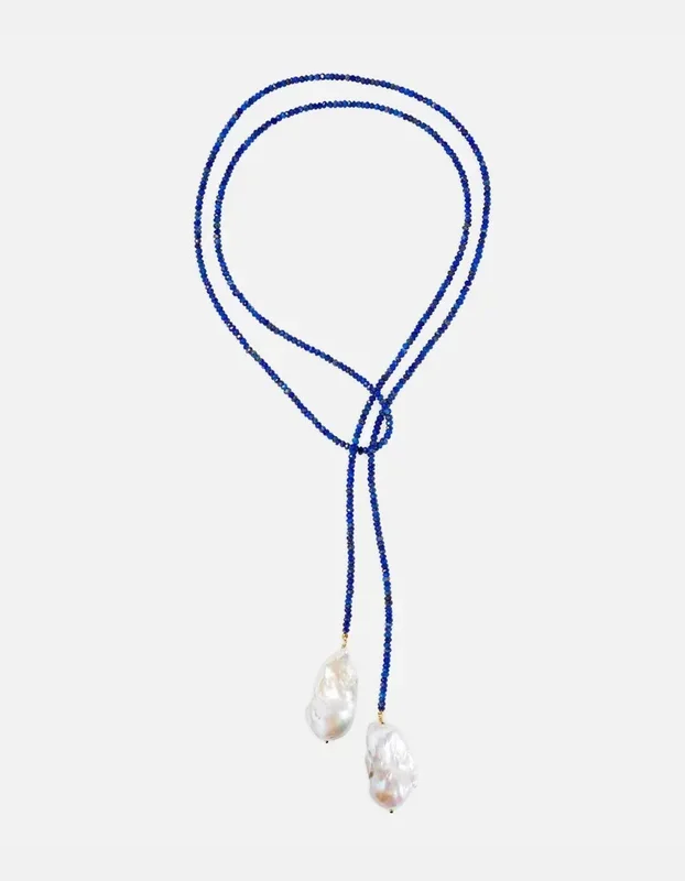 Lapis Classic Gemstone Lariat