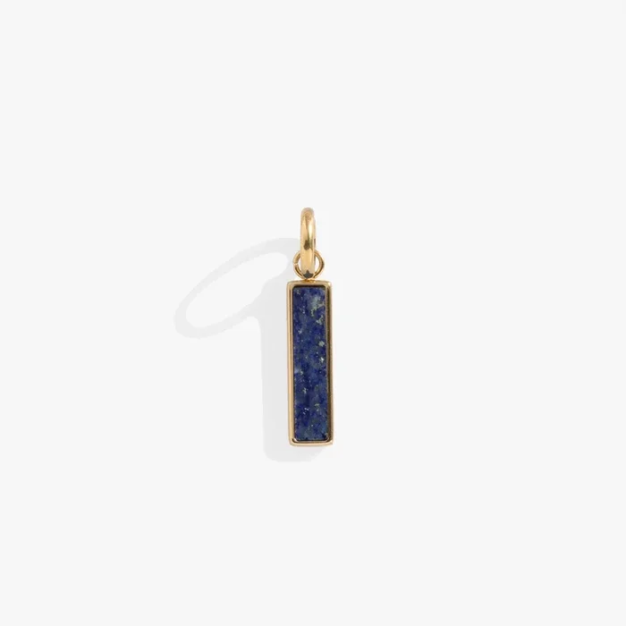 Lapis Gemstone Interchangeable Bar Charm