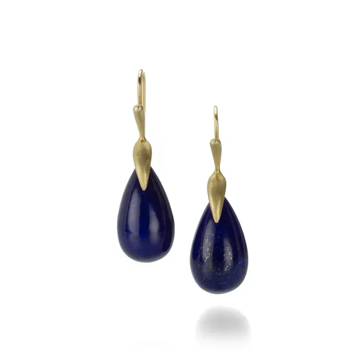 Lapis Simple Drop Earrings