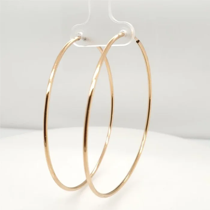 Large 14kt Rose Gold Hoop Earrings