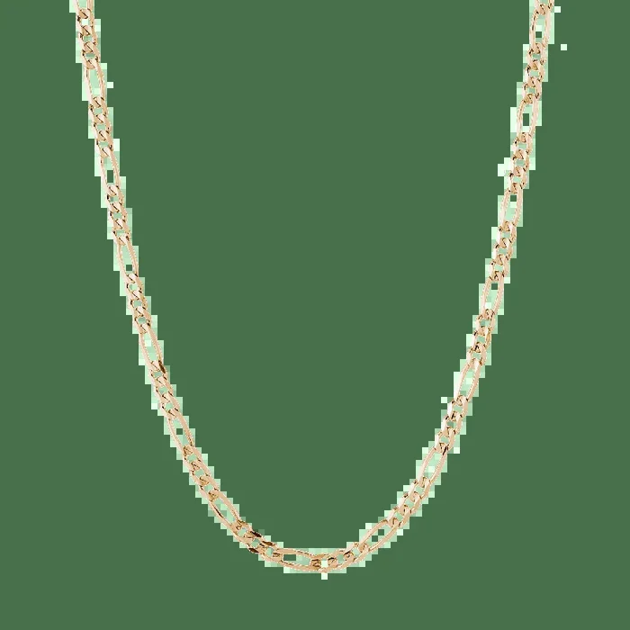 Large Gold Figaro Chain Necklace
