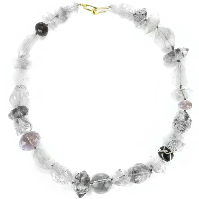 Large Herkimer and Mixed Stone Necklace