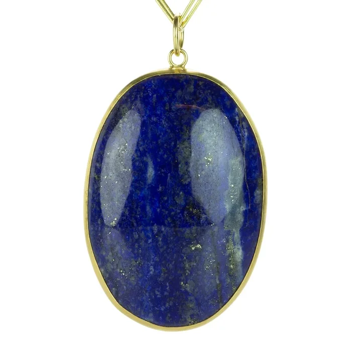 Large Oval Lapis Cabochon Pendant (Pendant Only)