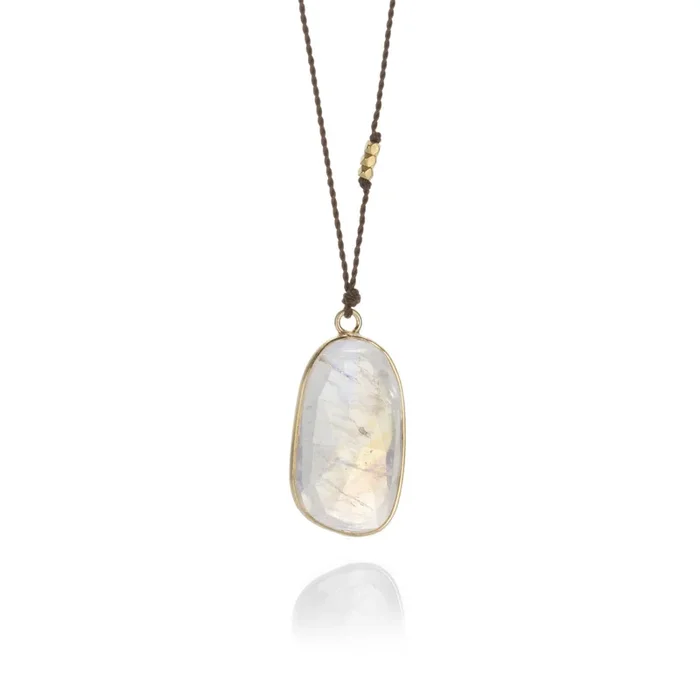 Large Rainbow Moonstone Necklace