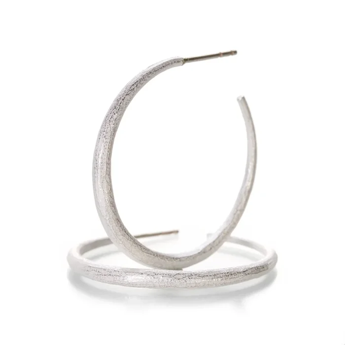 Large Sterling Silver Hoops