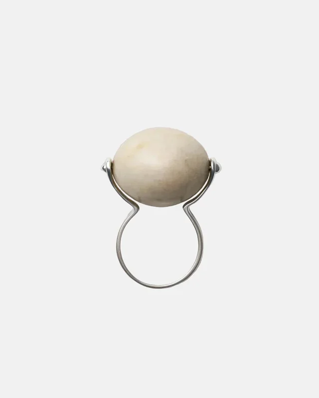 Large Stone Ellipse Ring