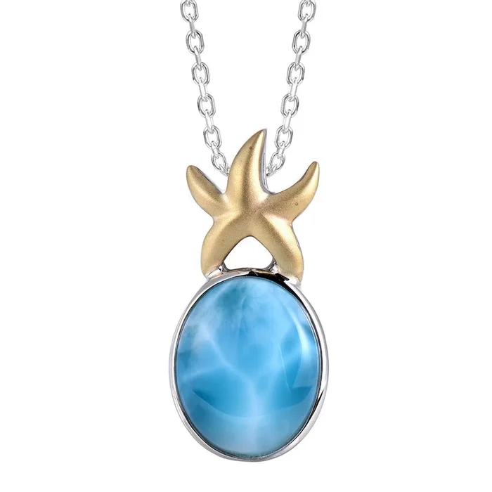 Larimar Starfish Pendant