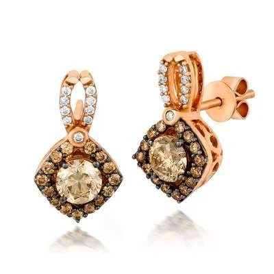 Le Vian Grand Sample Sale Earrings featuring Chocolate Diamonds, Vanilla Diamonds set in 14K Rose Gold