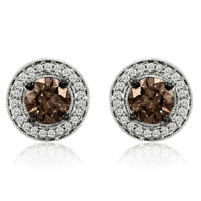 Le Vian Grand Sample Sale Earrings featuring Chocolate Diamonds, White Diamonds set in 14K White Gold