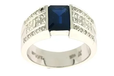 Le Vian Grand Sample Sale Ring featuring Blueberry Sapphire Vanilla Diamonds set in 18K White Gold