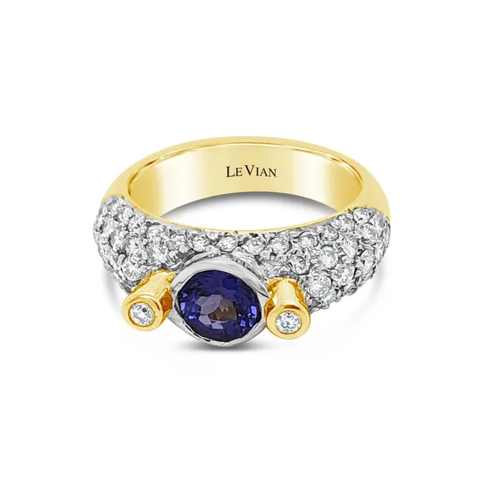 Le Vian Grand Sample Sale Ring featuring Blueberry Tanzanite set in 14K Two Tone Gold