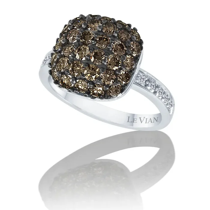 Le Vian Grand Sample Sale Ring featuring Chocolate Diamonds, Vanilla Diamonds set in 14K White Gold