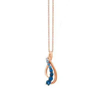 Le Vian Ombre Pendant featuring Denim Ombré set in 14K Rose Gold