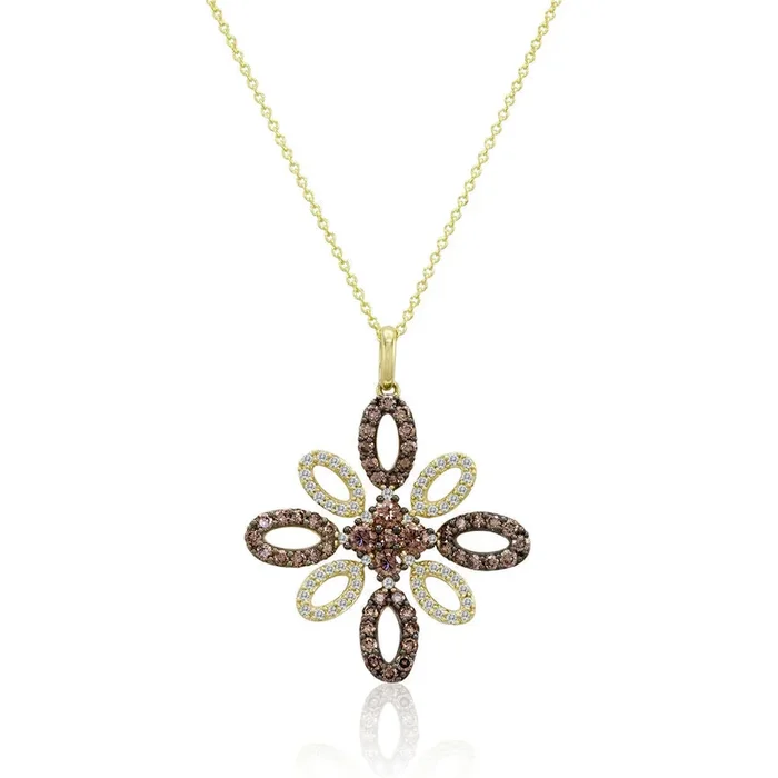 Le Vian Pendant featuring Chocolate Diamonds, White Diamonds set in 14K Yellow Gold