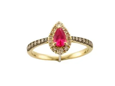 Le Vian Ring featuring Passion Ruby Chocolate Diamonds, Nude Diamonds set in 14K Yellow Gold