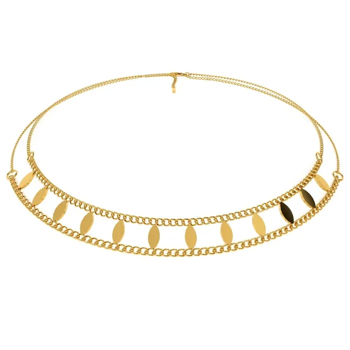 Leaf Disc Chain Necklace