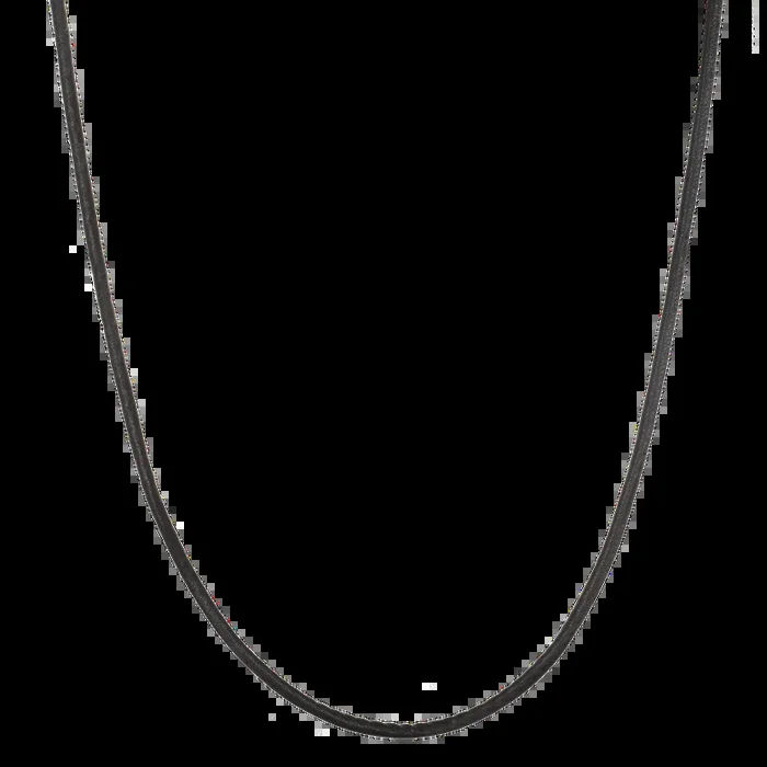 Leather Cord Choker Necklace- 14″