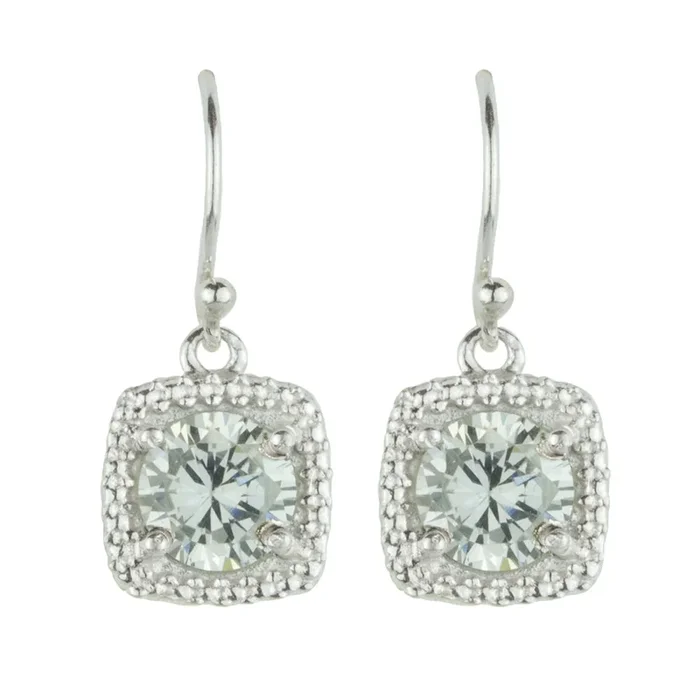 Let it Glow Earrings In Cubic Zirconia And Silver – FINAL SALE