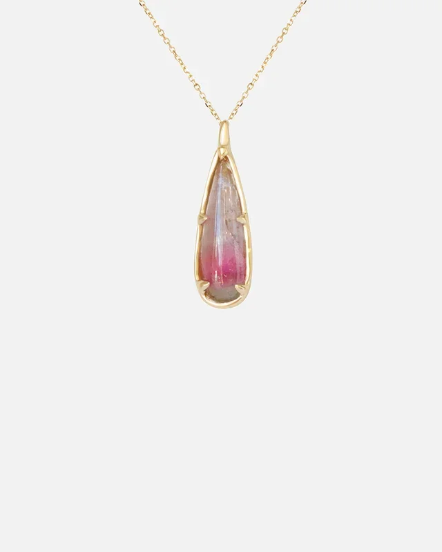 Light Pear Watermelon Tourmaline / Pendant