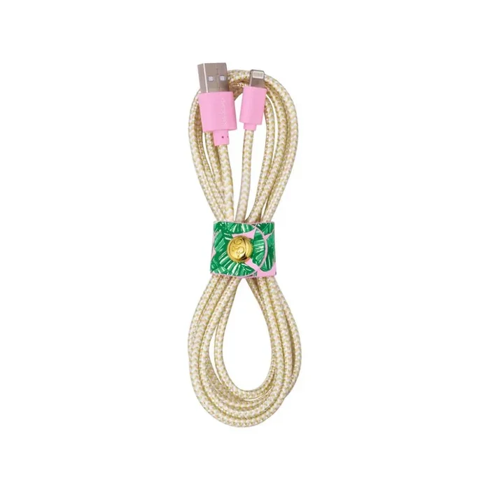 Lilly Pulitzer Charging Cord with Keeper, Let’s Go Bananas