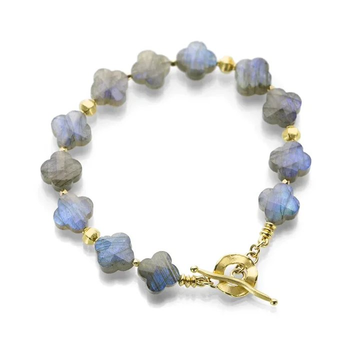Lily Cut Labradorite Bracelet