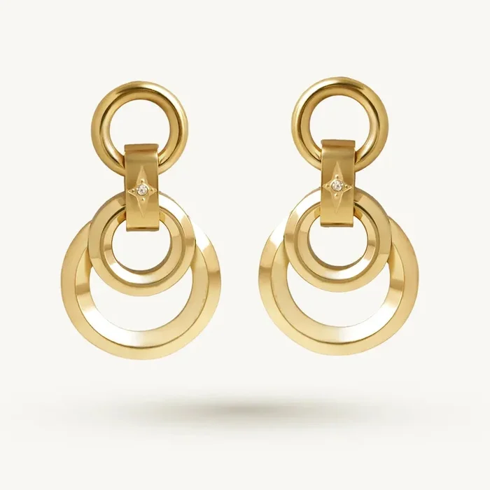 Linked Circle Drop Earring