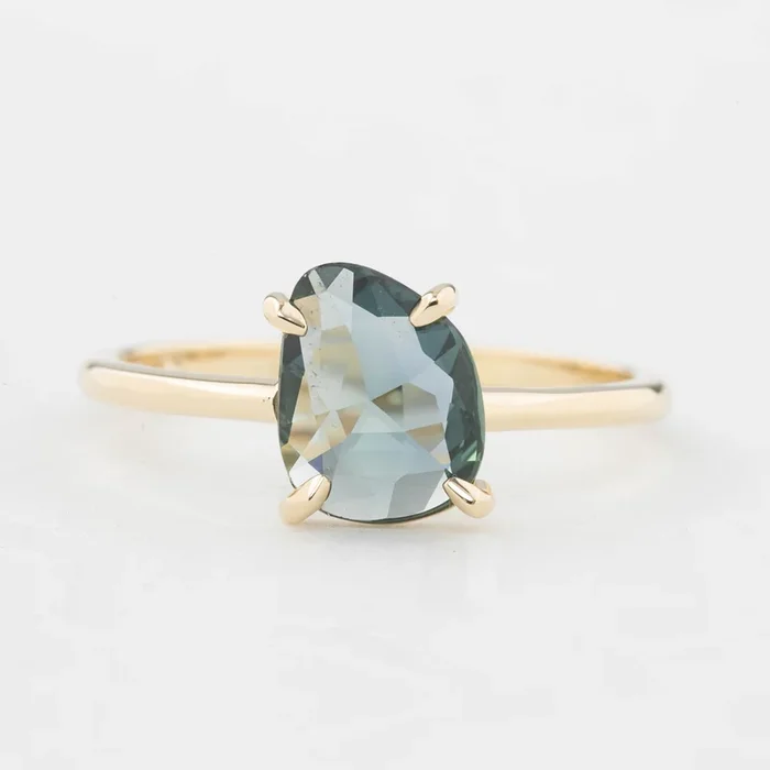 Lisa Ring – 1.30ct Unheated Organic Cut Green Sapphire (One of a kind)