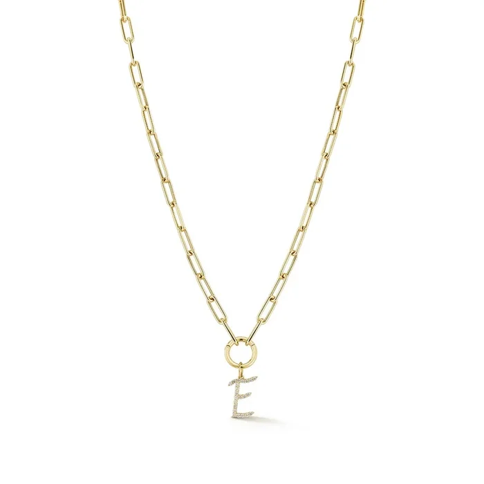 Lola Enhanced Script Initial Chain Necklace