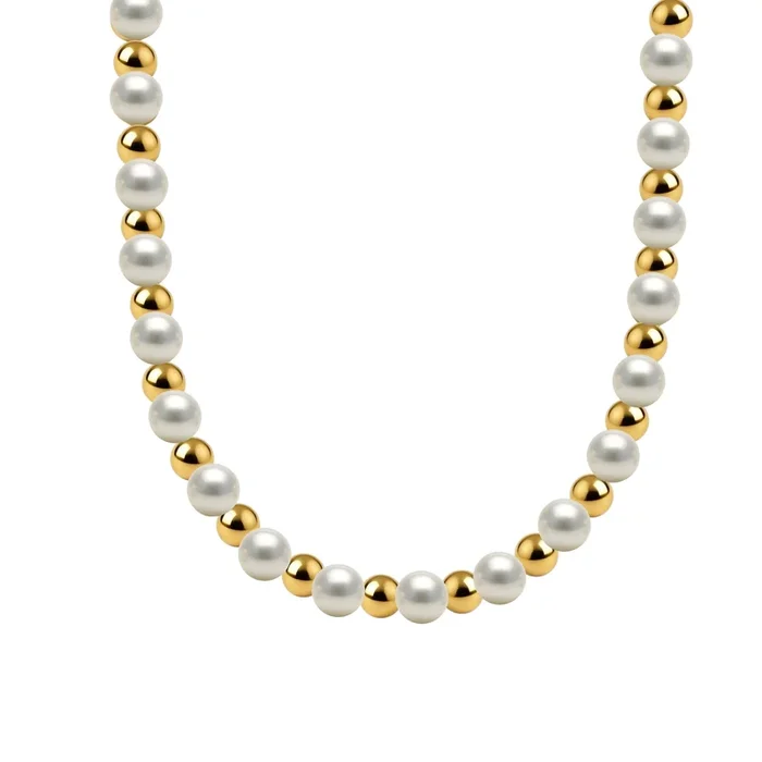 Lola | Gold Filled Beaded Necklace with Pearls