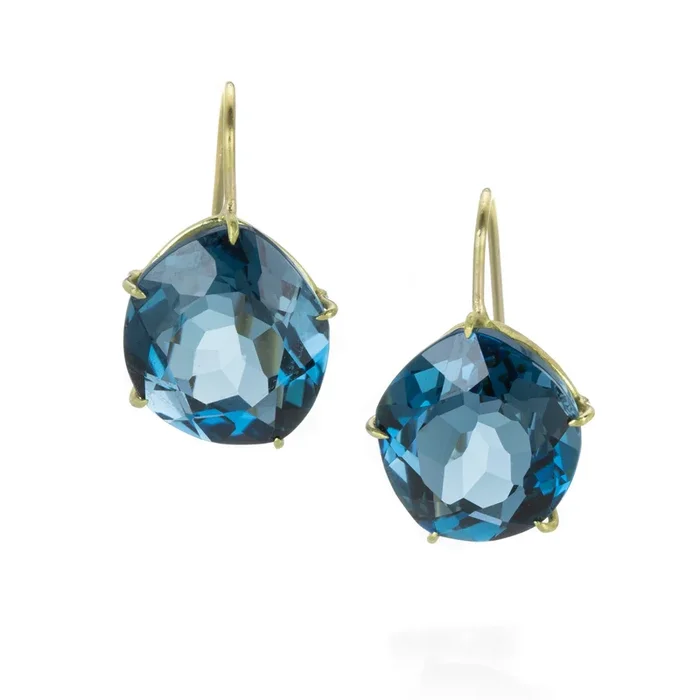 London Blue Topaz Petal Drop Earrings