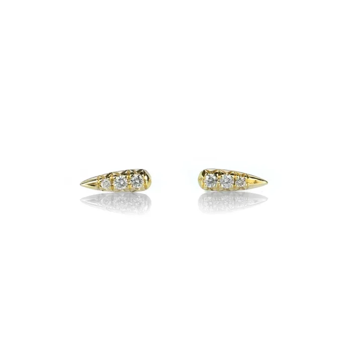 Long Diamond Raindrop Studs