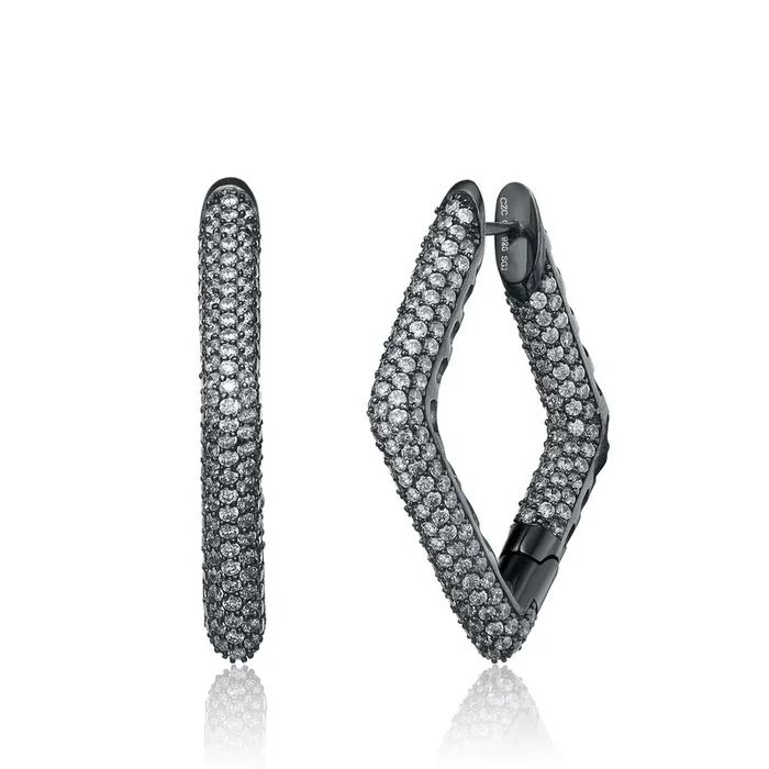 Lorraine Encrusted Square Earrings