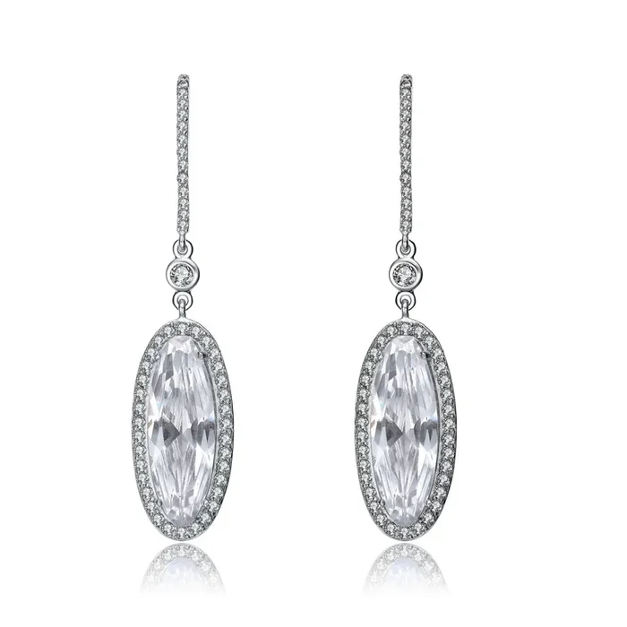 Louise Statement Oval Dangle Earrings