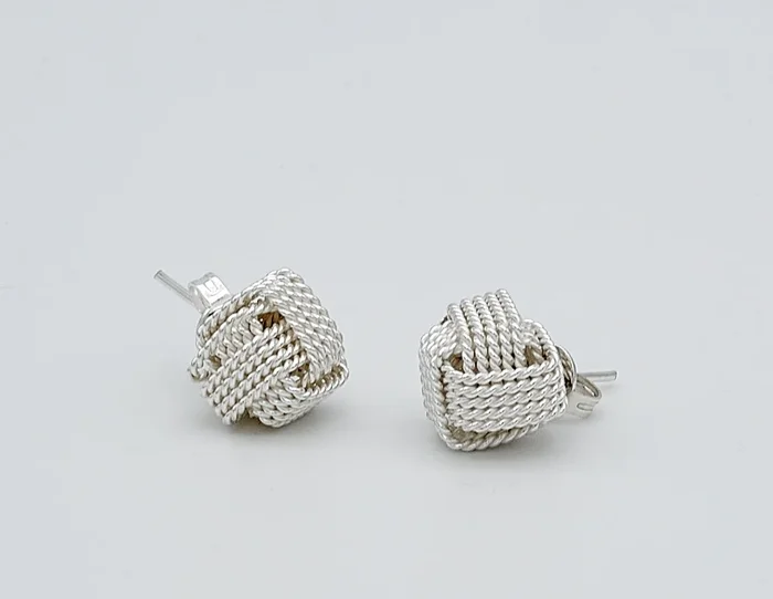 Love Knot Sterling Silver Earrings