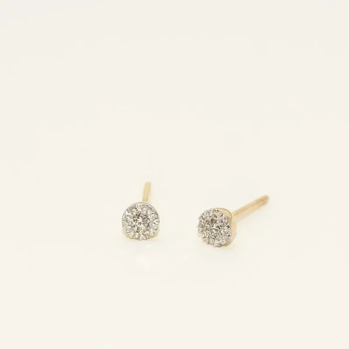 Lovebright Diamond Stud Earrings in 10kt Yellow Gold (1/7ct tw)