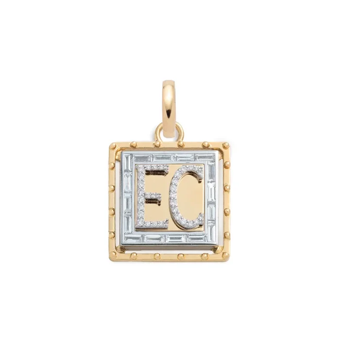 Lovestruck Pierced Baby Custom Diamond Pendant : in Yellow Gold with an Annex Link