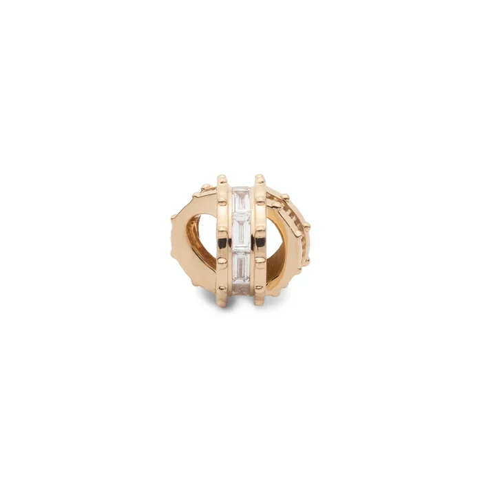 Lovestruck Pierced Interlocked Heart Beat : in Yellow Gold with Diamonds