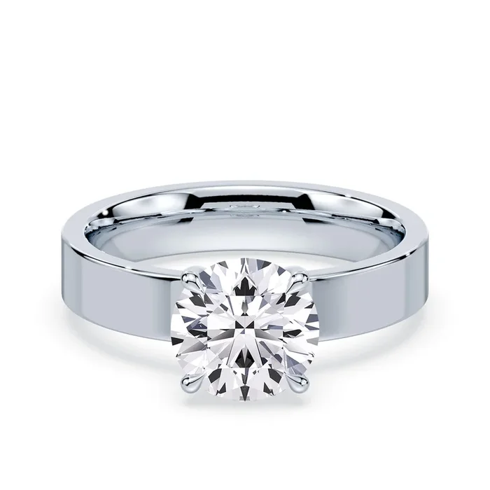 Low Hidden Halo Wide Band Ring