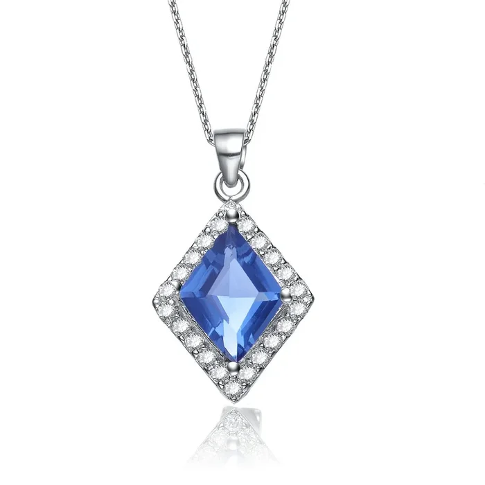 Lucie Outline Saphir Pendentif Necklace