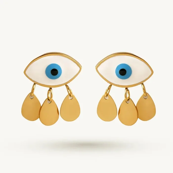 Lucky Evil Eye Drop Earring