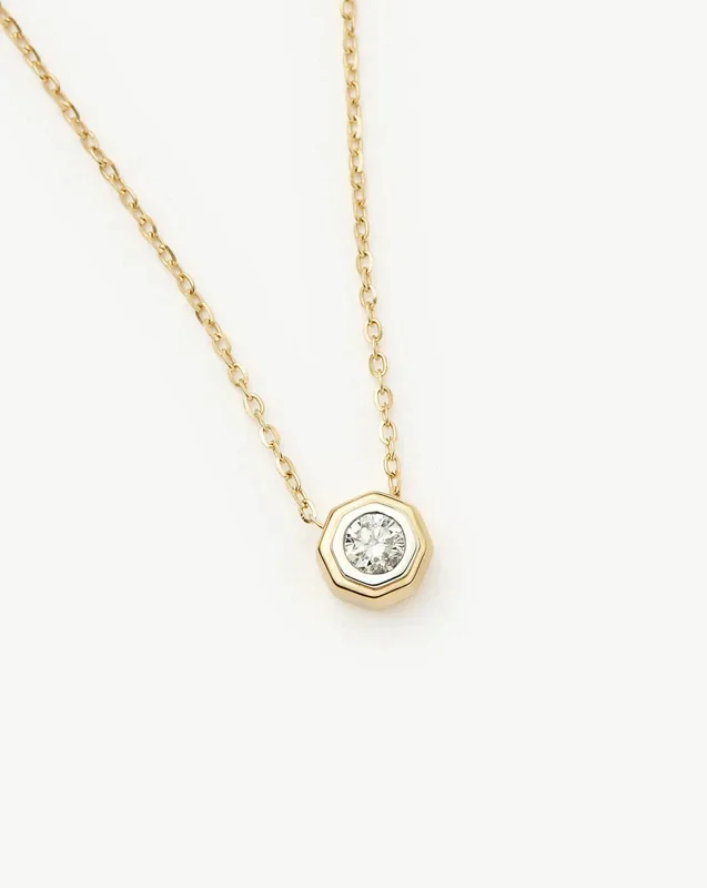 Lucy Williams Fine Diamond Pendant Necklace | 14ct Solid Gold/Lab Grown Diamond
