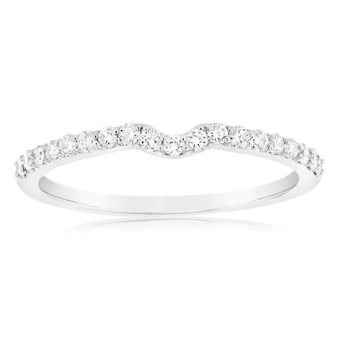 Luminesce Lab Grown 1/3 Carat Diamond Eternity Curve in 18ct White Gold