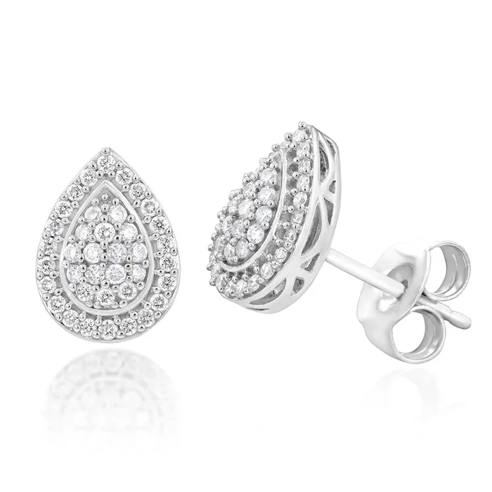 Luminesce Lab Grown 1/4 Carat Diamond Stud Earrings in Sterling Silver
