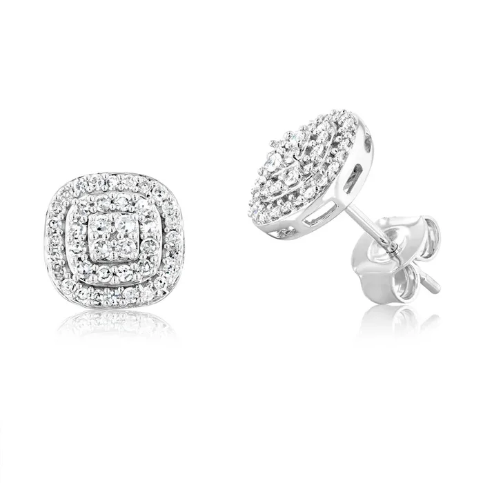 Luminesce Lab Grown 9ct White Gold 0.30Carat Diamond Stud Earrings